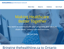 Tablet Screenshot of informationnetwork.thehealthline.ca